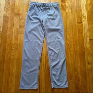 Sports Unlimited Gray Baseball Pants Youth L Drawstring Practice Pilling